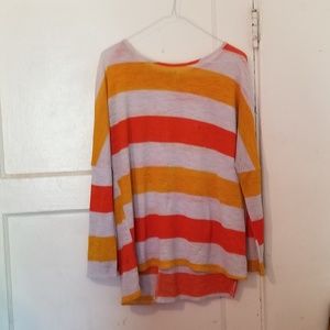 Yellow and Orange Long Sleeve Shirt